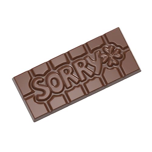 Chocoladevorm tablet Sorry