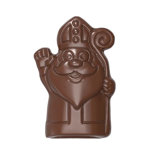 Chocoladevorm Sinterklaas zwaait