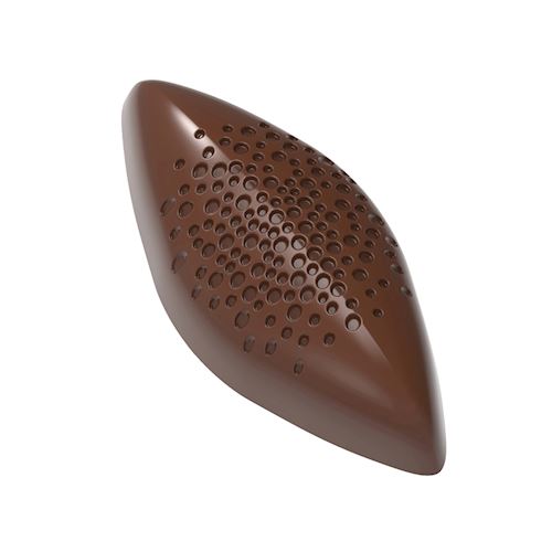 Chocoladevorm cacaoboon met bubbels