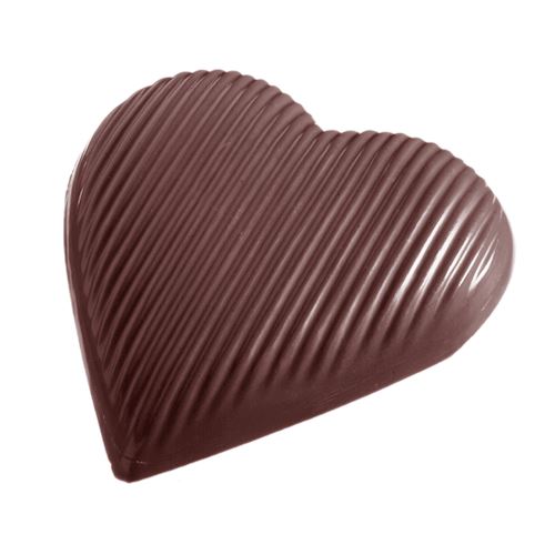 Chocoladevorm hart gestreept 118 mm