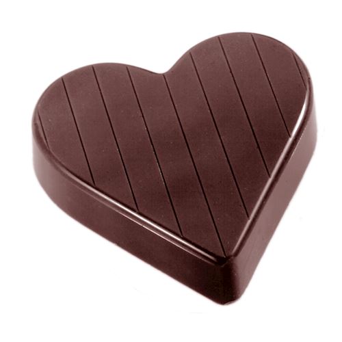 Chocoladevorm hart gestreept 52 mm