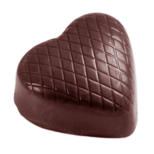 Chocoladevorm hart geruit