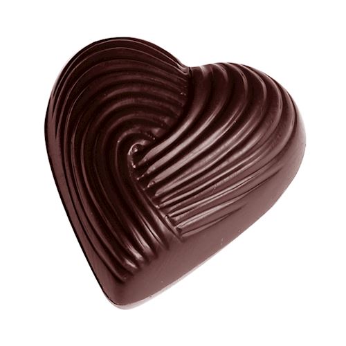Chocoladevorm hart gevlochten