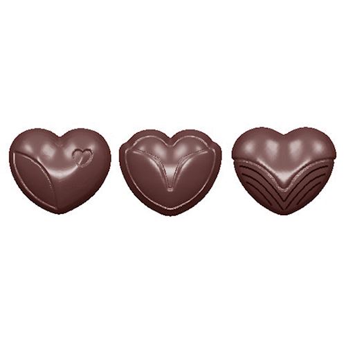 Chocoladevorm hart classic 3 fig.
