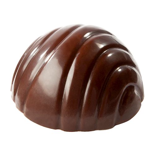 Chocoladevorm halve bol gestreept Ø 26,5 mm