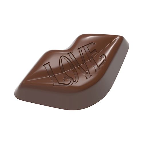 Chocoladevorm lippen "Love"
