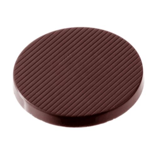 Chocoladevorm rond karak gestreept Ø 36 mm