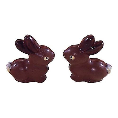 Chocoladevorm twee konijntjes 125 mm