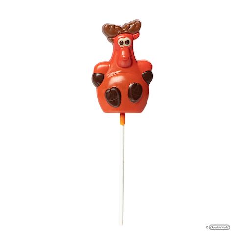 Chocoladevorm lolly Dynamisch rendier 70 mm