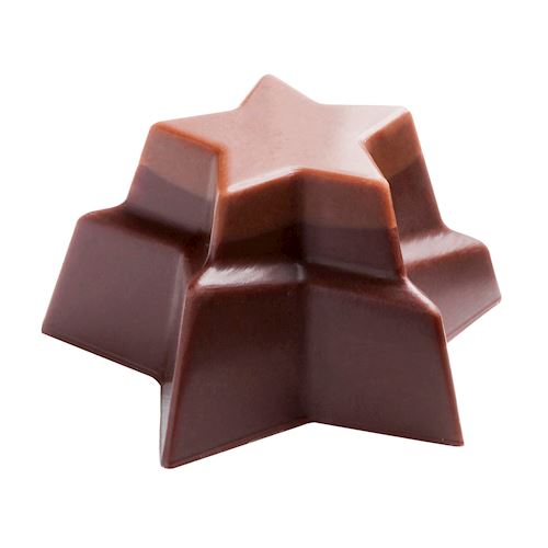 Chocoladevorm gestapelde ster