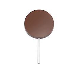 Chocoladevorm magneet lollypop