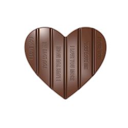 Chocoladevorm tablet hart