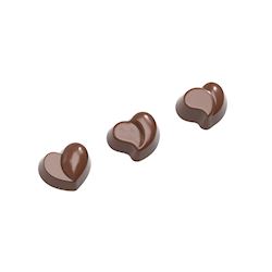 Chocoladevorm hart modern 3 fig.