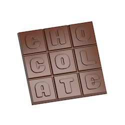 Chocoladevorm vierkant tablet "Chocolate"