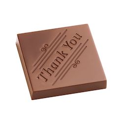 Chocoladevorm karak "Thank you"