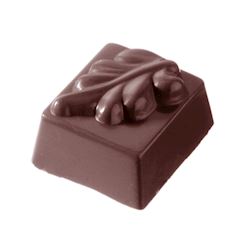 Chocoladevorm vierkant blad 9,5 gr