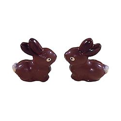 Chocoladevorm twee konijntjes 125 mm
