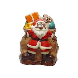 Chocoladevorm kerstman/zak 180 mm
