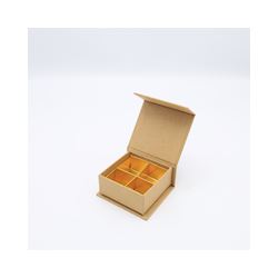 Luxe magneetdoos kraft voor 4 pralines - 24 pcs